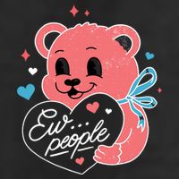 Ew People Teddy Bear 7 Panel Mesh Trucker Snapback Hat
