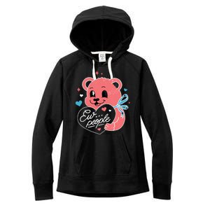 Ew People Teddy Bear Women's Fleece Hoodie