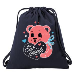 Ew People Teddy Bear Drawstring Bag