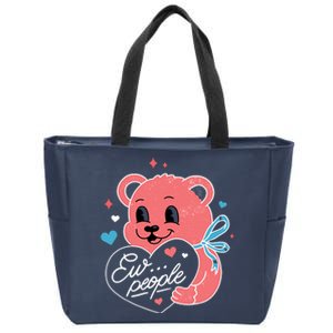 Ew People Teddy Bear Zip Tote Bag