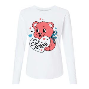 Ew People Teddy Bear Womens Cotton Relaxed Long Sleeve T-Shirt