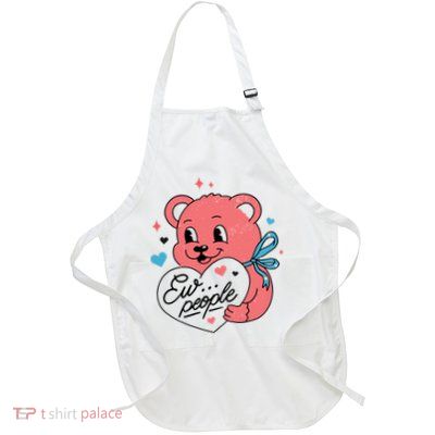 Ew People Teddy Bear Full-Length Apron With Pockets