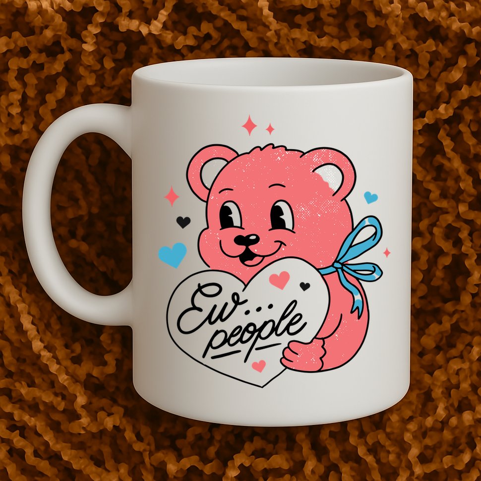 Ew People Teddy Bear Mug