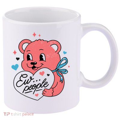 Ew People Teddy Bear 11oz C Handle Ceramic Mug