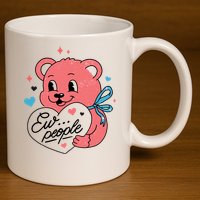 Ew People Teddy Bear 11oz C Handle Ceramic Mug