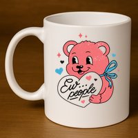 Ew People Teddy Bear 11oz C Handle Ceramic Mug