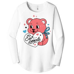 Ew People Teddy Bear Women's Perfect Tri Tunic Long Sleeve Shirt