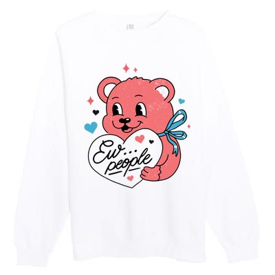 Ew People Teddy Bear Premium Crewneck Sweatshirt