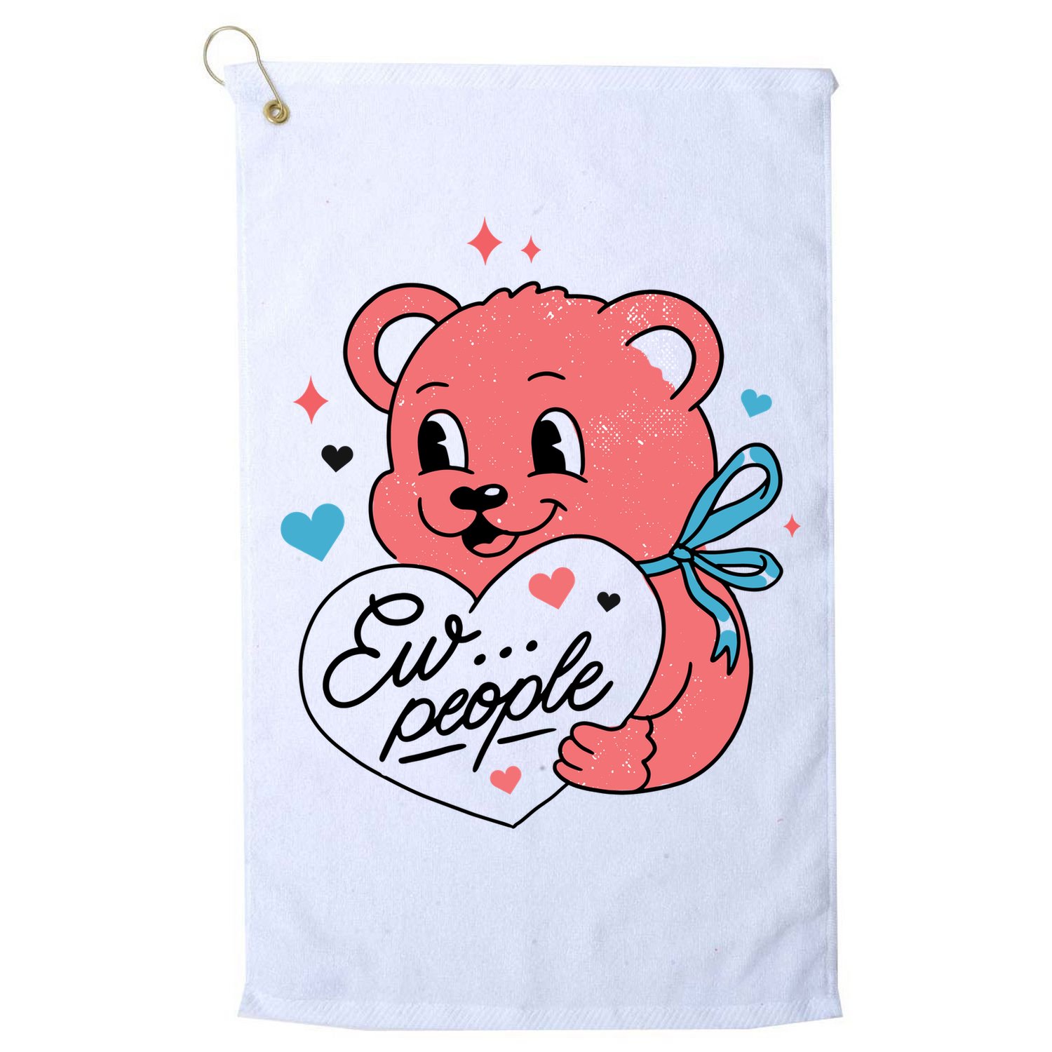 Ew People Teddy Bear Golf Towel