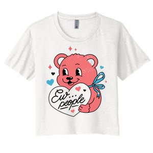 Ew People Teddy Bear Women's Crop Top Tee