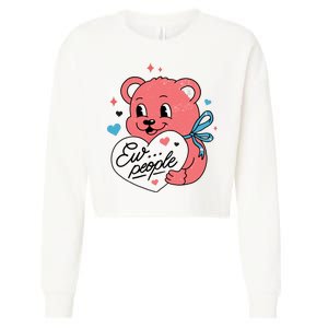 Ew People Teddy Bear Cropped Pullover Crew