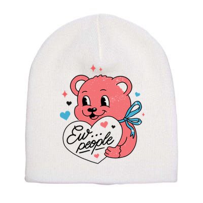 Ew People Teddy Bear Short Acrylic Beanie
