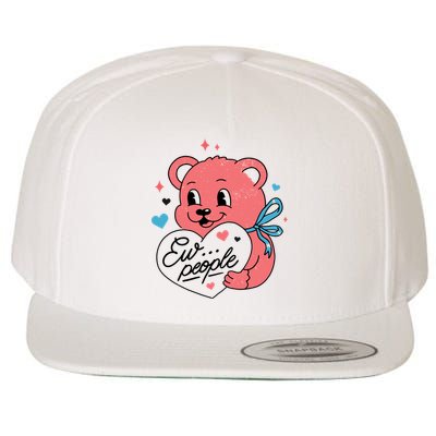Ew People Teddy Bear Wool Snapback Cap