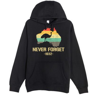 Emu War 1932 Funny Australia History Premium Pullover Hoodie