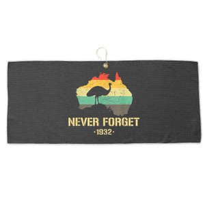 Emu War 1932 Funny Australia History Large Microfiber Waffle Golf Towel