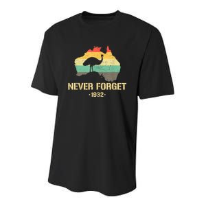 Emu War 1932 Funny Australia History Youth Performance Sprint T-Shirt