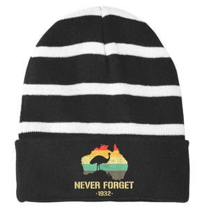 Emu War 1932 Funny Australia History Striped Beanie with Solid Band