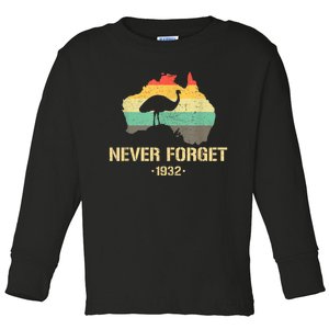 Emu War 1932 Funny Australia History Toddler Long Sleeve Shirt