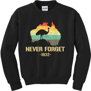 Emu War 1932 Funny Australia History Kids Sweatshirt