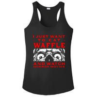 Eat Waffle And Watch Horror Movies Pancake Movie Lover Ladies PosiCharge Competitor Racerback Tank