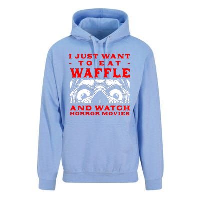 Eat Waffle And Watch Horror Movies Pancake Movie Lover Unisex Surf Hoodie