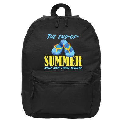 Endofsummer Winds: A Celebration Of Seasonal Change 16 in Basic Backpack
