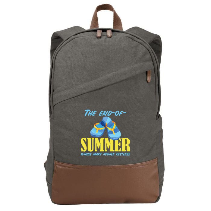 Endofsummer Winds: A Celebration Of Seasonal Change Cotton Canvas Backpack