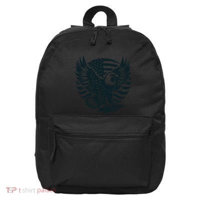 Eagle With American Flag 16 in Basic Backpack