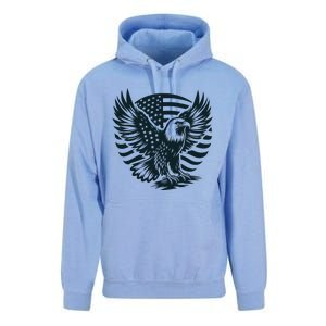 Eagle With American Flag Unisex Surf Hoodie