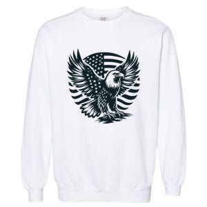 Eagle With American Flag Garment-Dyed Sweatshirt