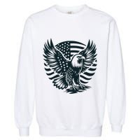 Eagle With American Flag Garment-Dyed Sweatshirt