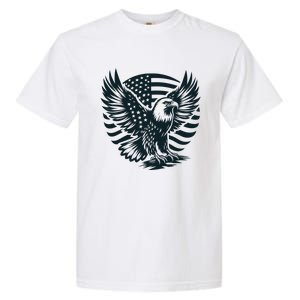 Eagle With American Flag Garment-Dyed Heavyweight T-Shirt