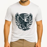 Eagle With American Flag Cooling Performance Crew T-Shirt