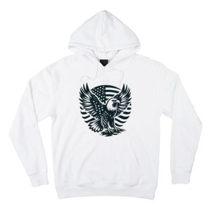 Eagle With American Flag Hoodie