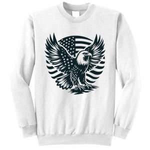 Eagle With American Flag Sweatshirt