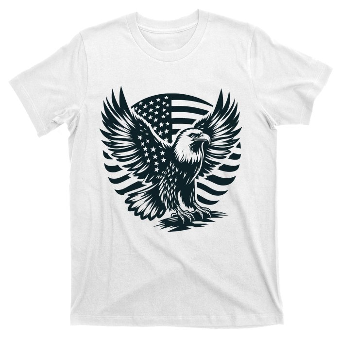 Eagle With American Flag T-Shirt