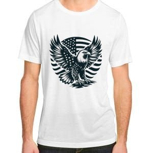 Eagle With American Flag Adult ChromaSoft Performance T-Shirt