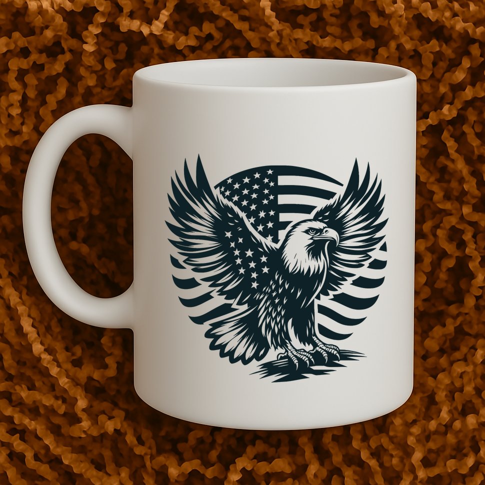 Eagle With American Flag Mug