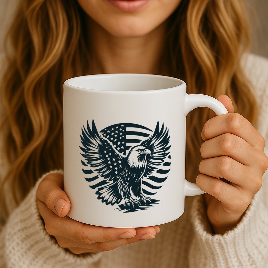 Eagle With American Flag Mug