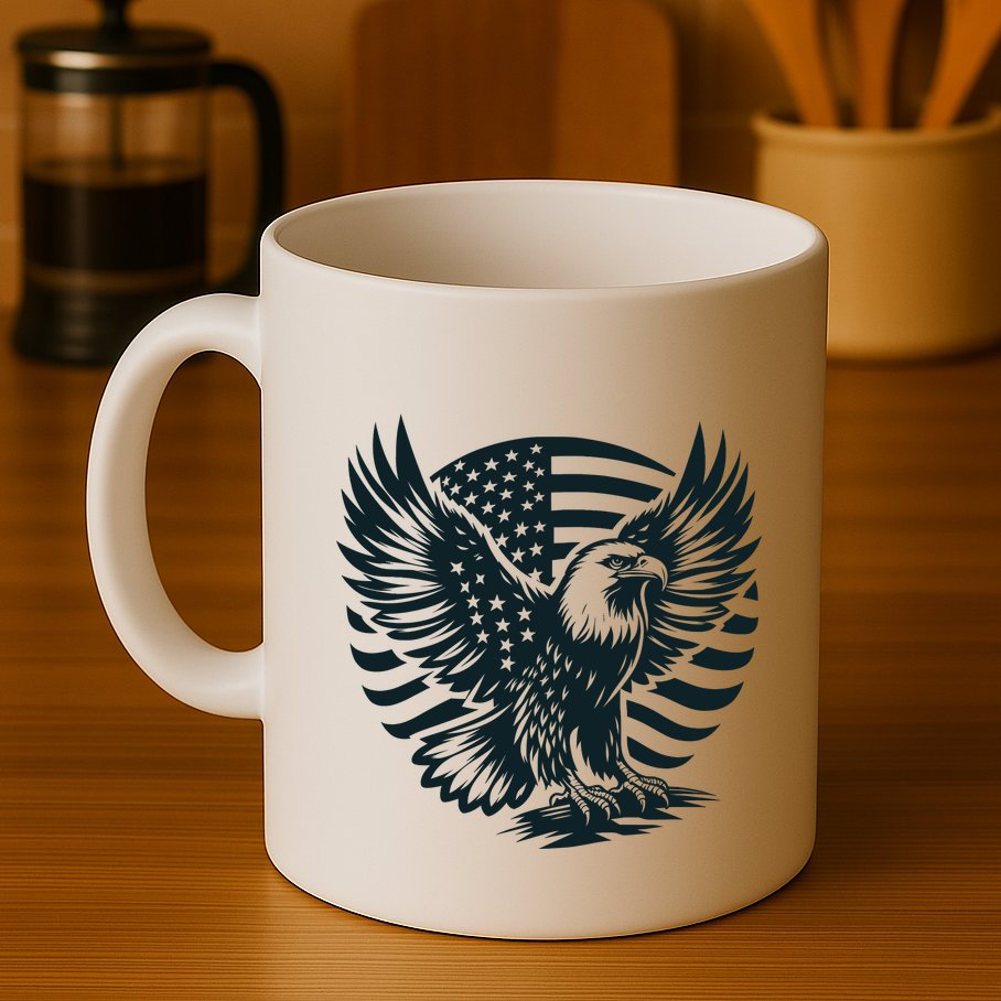 Eagle With American Flag Mug