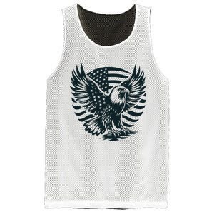 Eagle With American Flag Mesh Reversible Basketball Jersey Tank