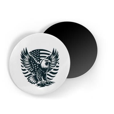 Eagle With American Flag Magnet
