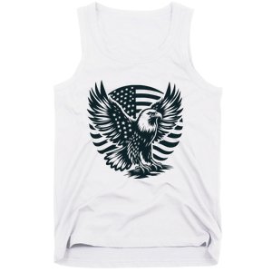 Eagle With American Flag Tank Top