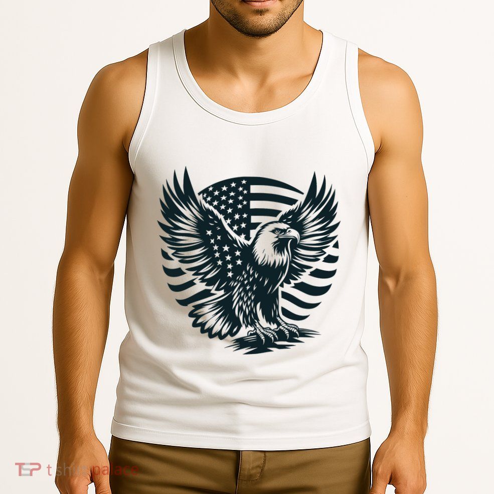 Eagle With American Flag Tank Top