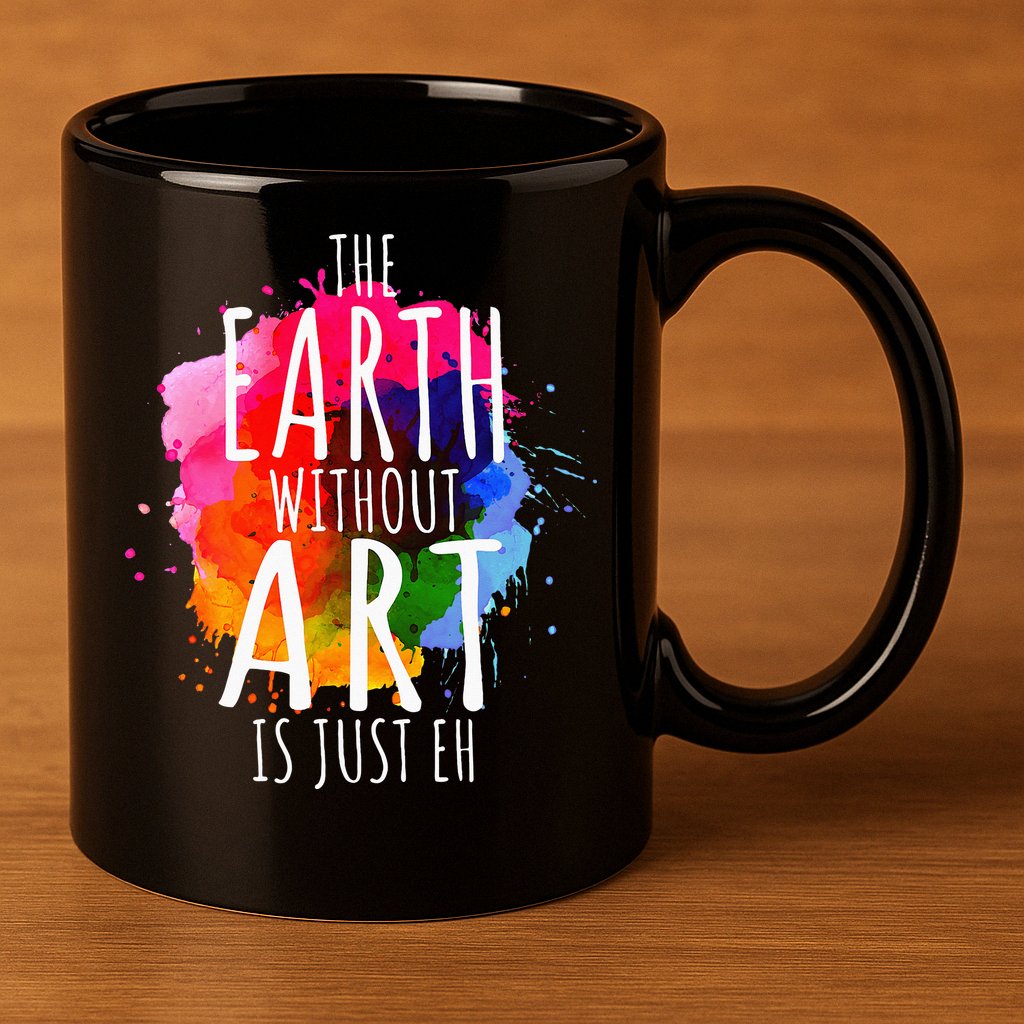 Earth Without Art Is Just Eh Funny Art Teacher Artist 11oz C Handle Ceramic Mug