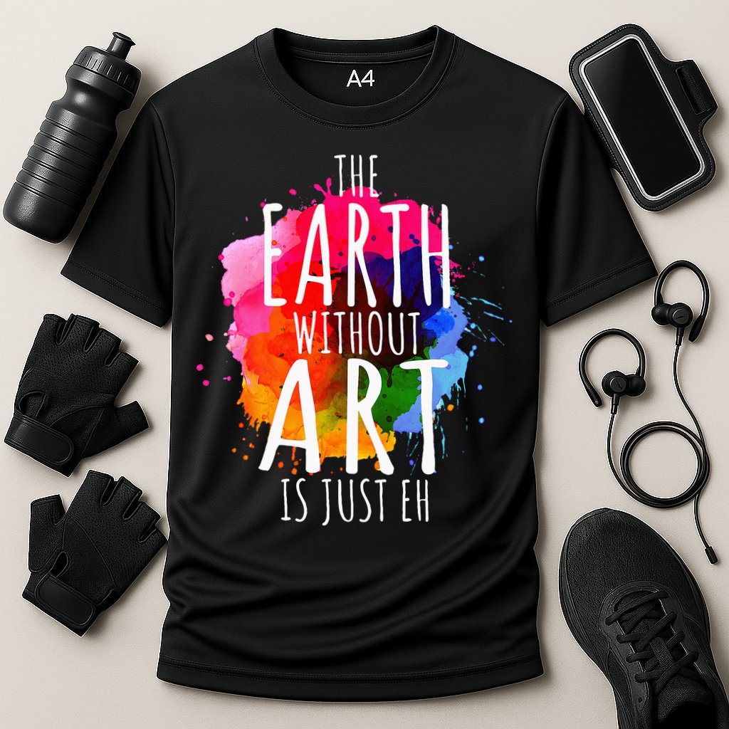 Earth Without Art Is Just Eh Painting Artist Pun Art Teacher  Cooling Performance Crew T-Shirt