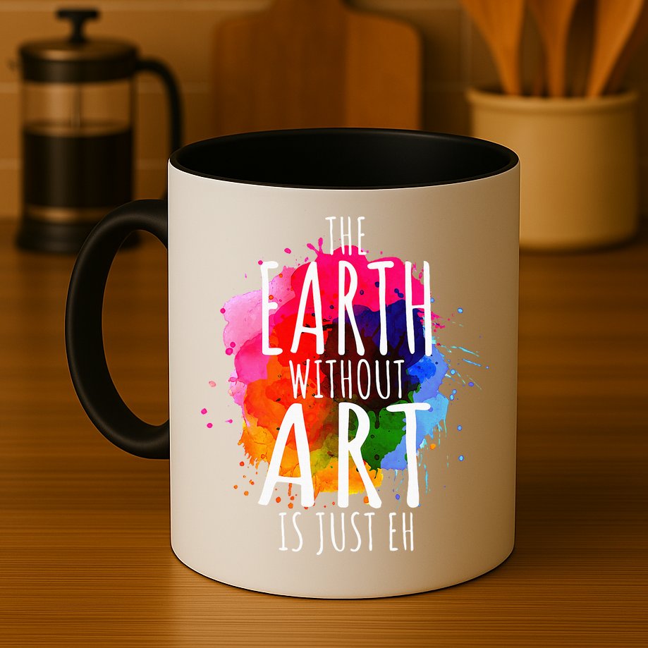 Earth Without Art Is Just Eh Painting Artist Pun Art Teacher  Mug