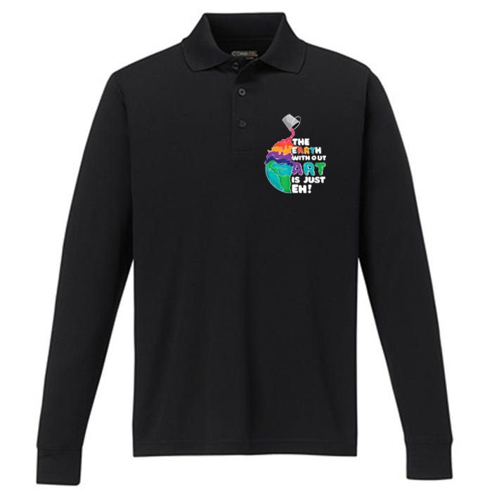 Earth Without Art Is Just EH Performance Long Sleeve Polo