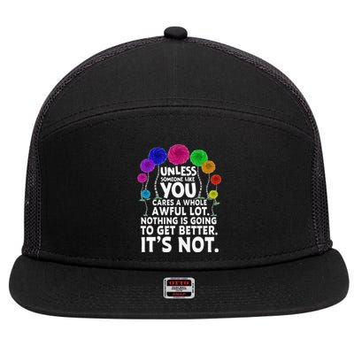 Earth Without Art Is Just Eh Planet Funny Earth Day 7 Panel Mesh Trucker Snapback Hat