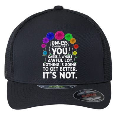 Earth Without Art Is Just Eh Planet Funny Earth Day Flexfit Unipanel Trucker Cap